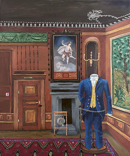 Charlotte Sachs, Hallwylska palatset, akryl på duk, 100x80 cm