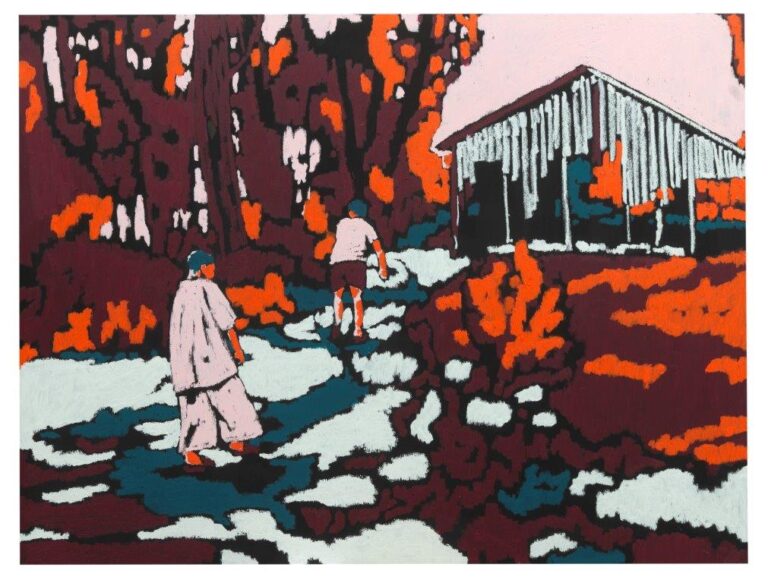 Siri Carlén, Drömhus, 900 x 1190 mm, olja på pannå