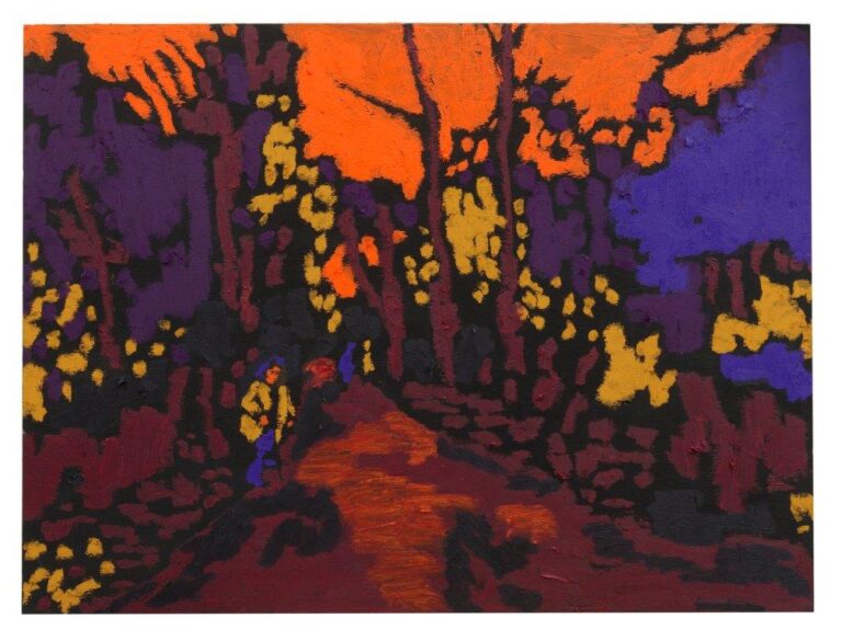 Siri Carlén, Hemväg, 390 x 520 mm, olja på pannå