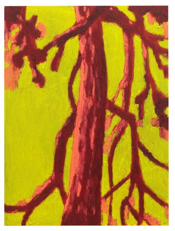 Siri Carlén, Totem i gult ljus II, 600 x 500 mm, olja på pannå