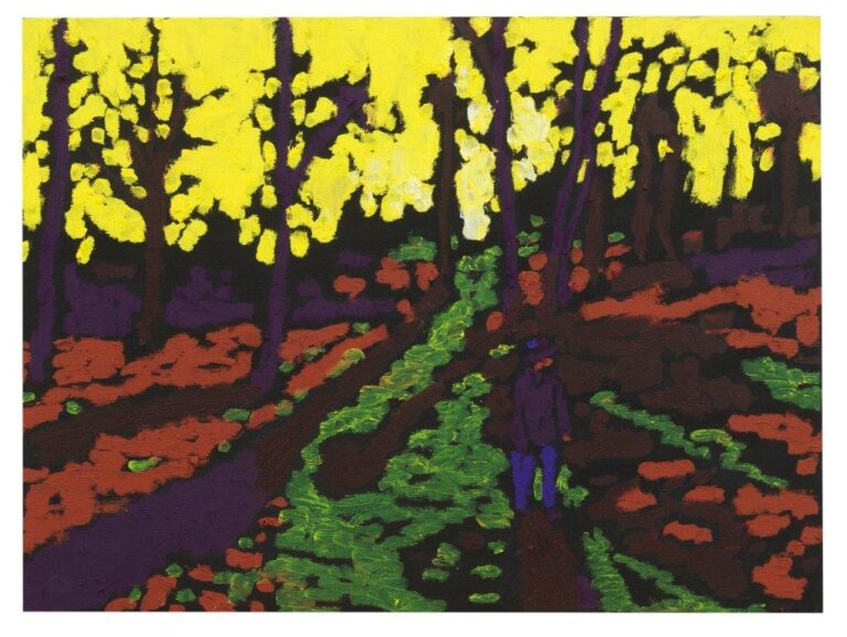 Siri Carlén, Uppförsbacke, 390 x 520 mm, olja på pannå